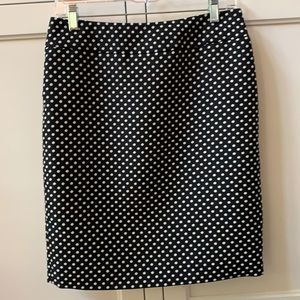 Kasper Separates Black & White Pencil Skirt